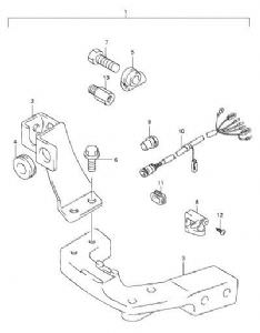 Suzuki remote control attaching kit DF9.9/DF15 2001 to 2009 (click for enlarged image)